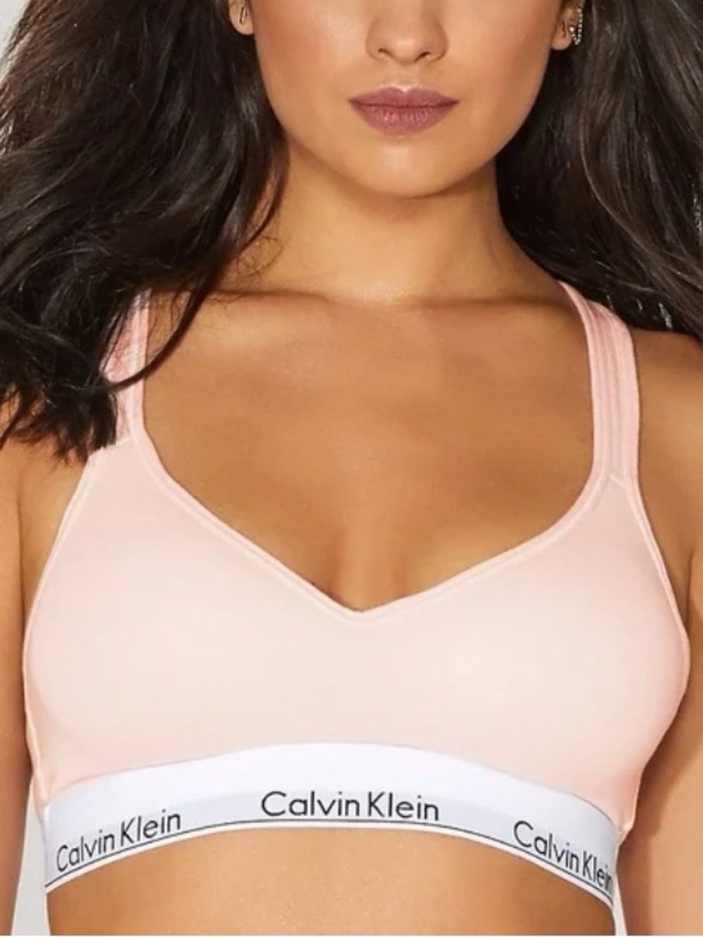 NWOT CALVIN KLEIN Soft Pink Cotton Lined Bralette